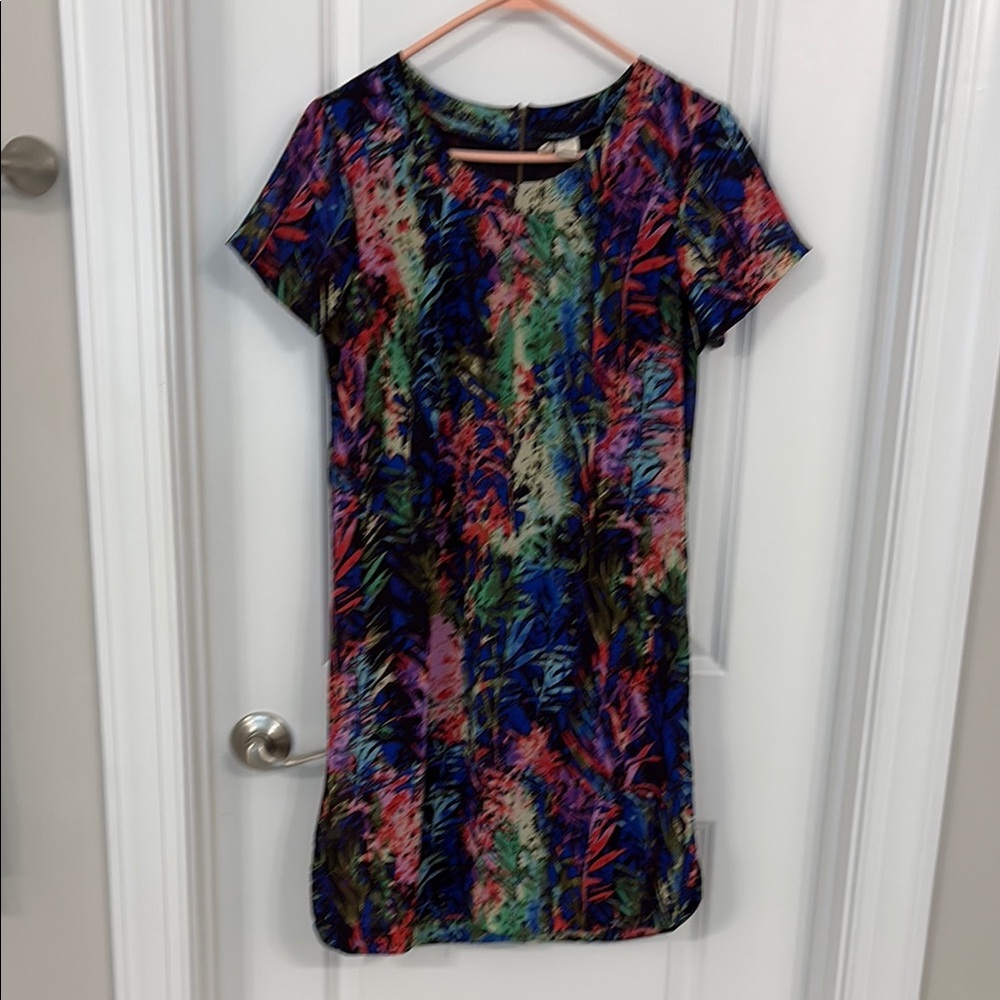 Japna Pink and Blue Sheath Mini Dress